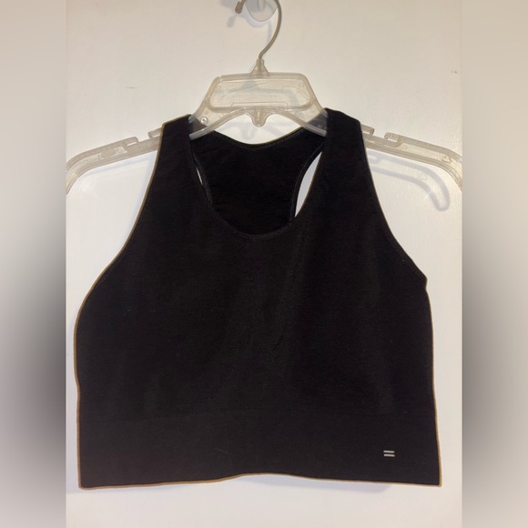 Black Merino Wool Sports Bra - Picture 2 of 4